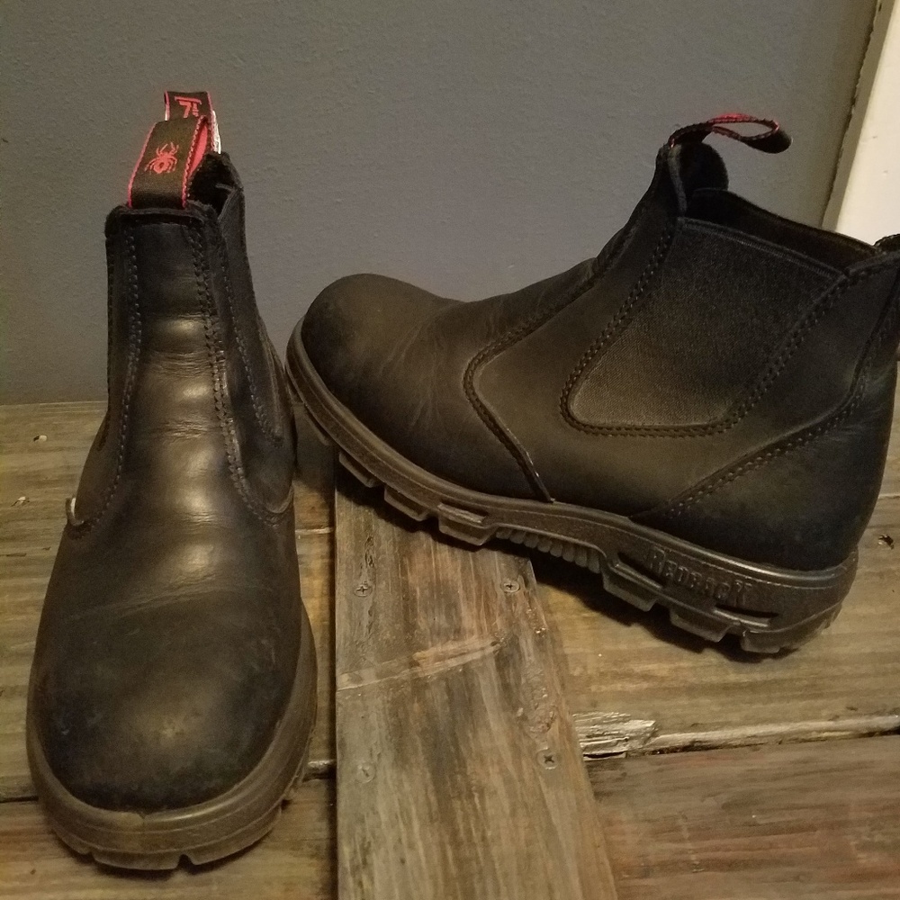Men's Redback Spider Slip on Steeltoe Boots